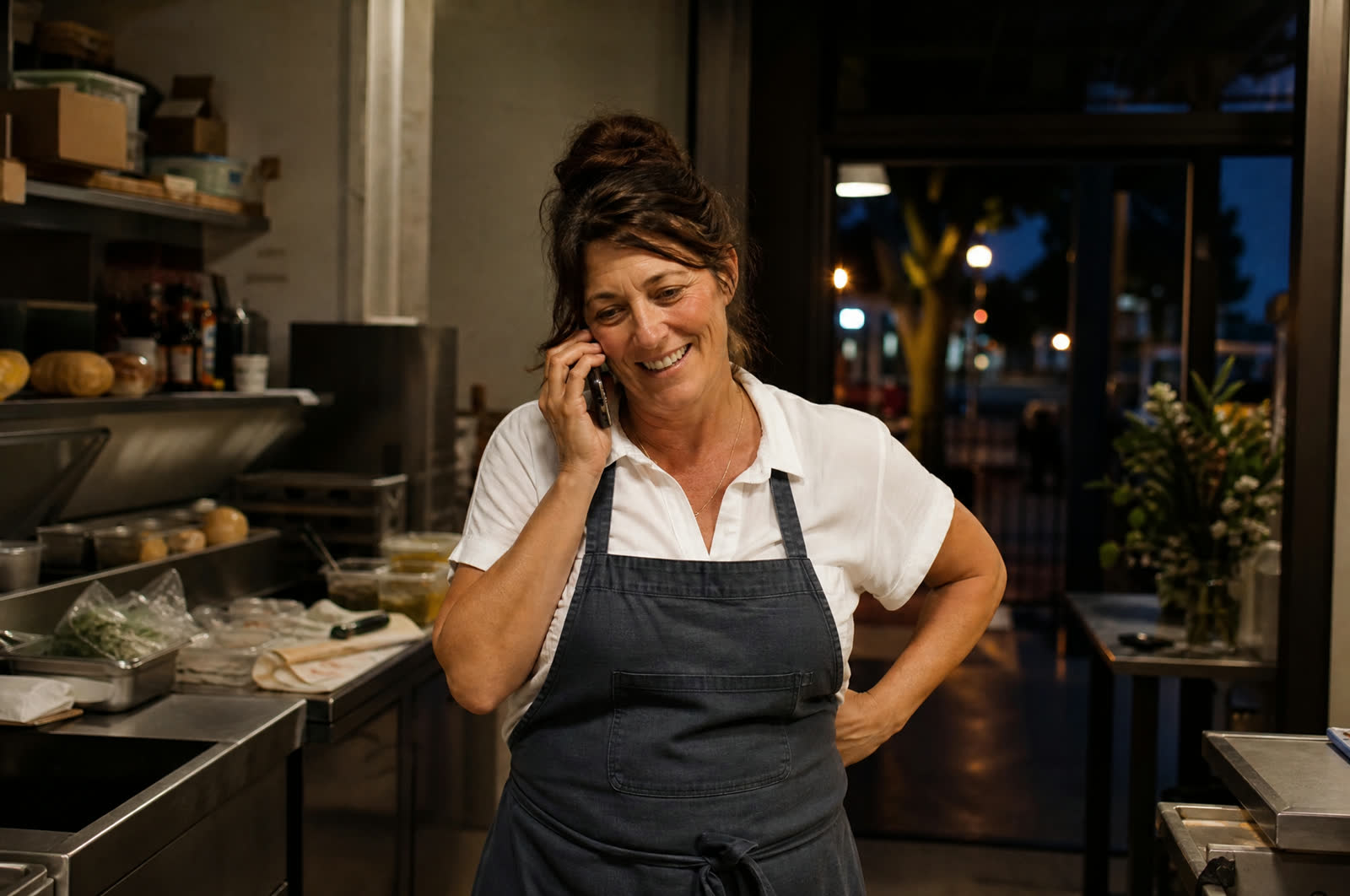 Business owner taking the call